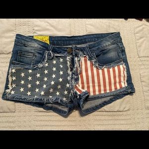 Machine nouvelle mode american flag shorts